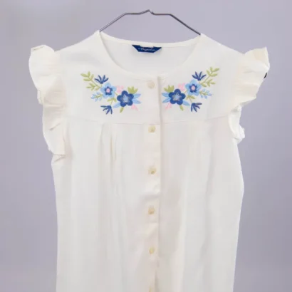 Camisa manga acero blanca